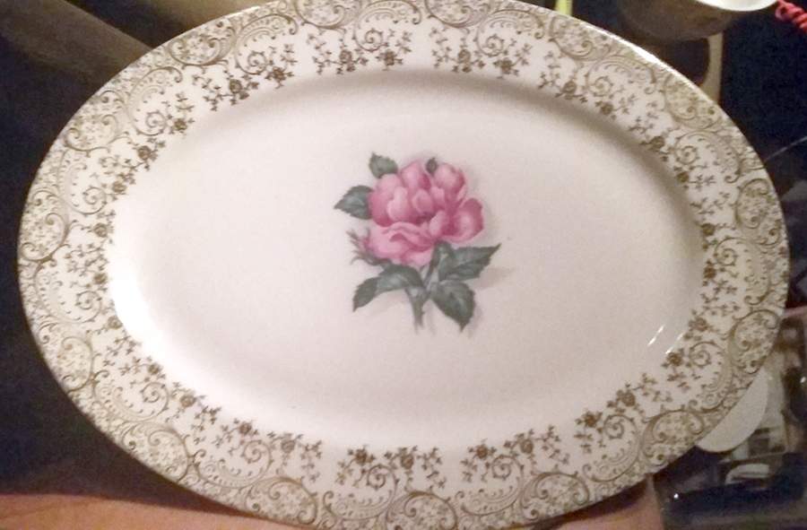 EMB38 14" Oval Serving Platter by Embassy (American)-1