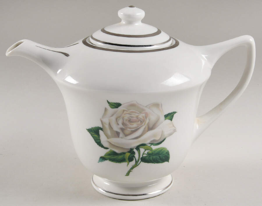 Gray Rose Teapot & Lid by Embassy (American)-1