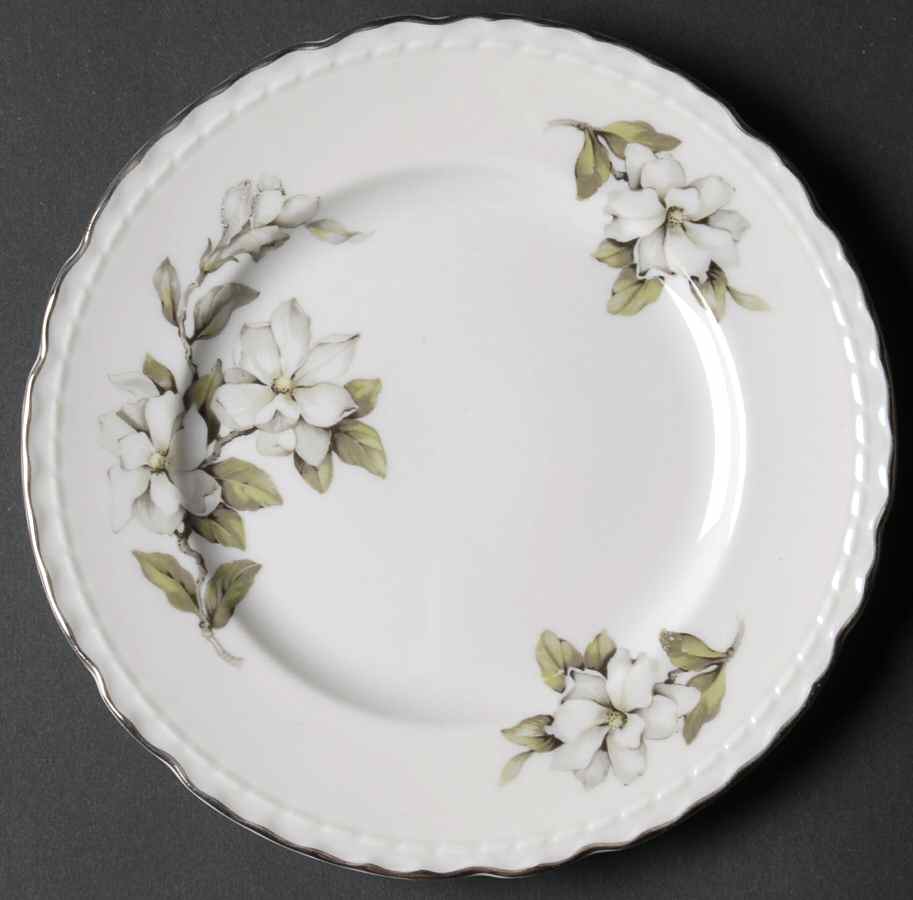 Silver Gardenia (Rim, Scalloped) Bread & Butter Plate by Embassy (American)-1