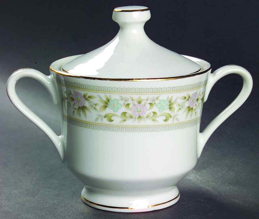 Arcadia Sugar Bowl & Lid by Empress (Japan)-1