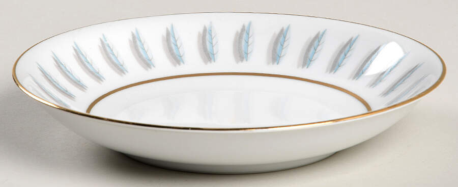 Blue Leaf Coupe Soup Bowl by Empress (Japan)-1