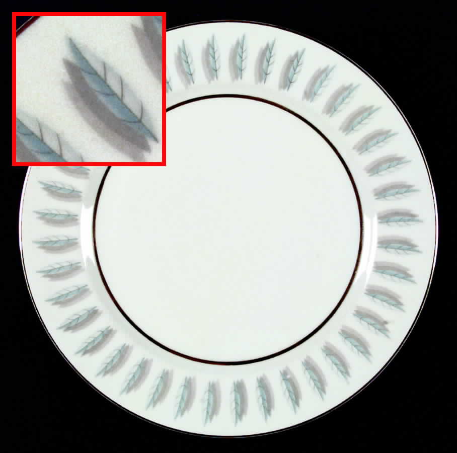 Blue Leaf Dinner Plate by Empress (Japan)-1