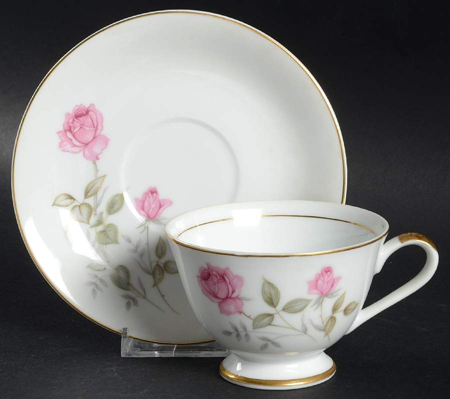 Carmen Footed Cup & Saucer Set by Empress (Japan)-1