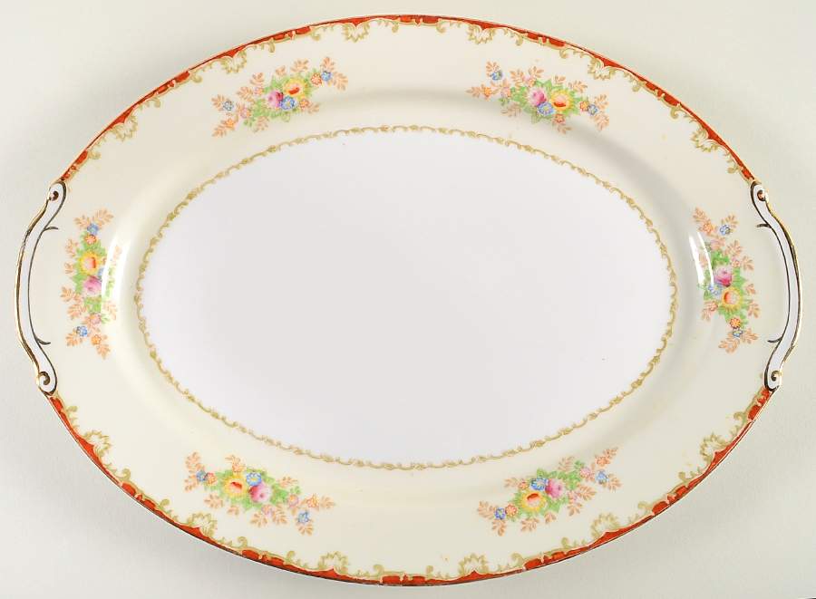 EMP11 16" Oval Serving Platter by Empress (Japan)-1