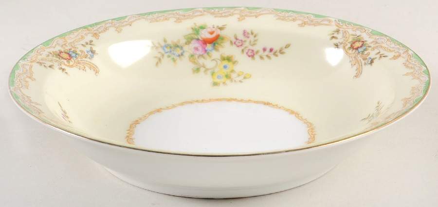 Flora (No #) Rim Soup Bowl by Empress (Japan)-1