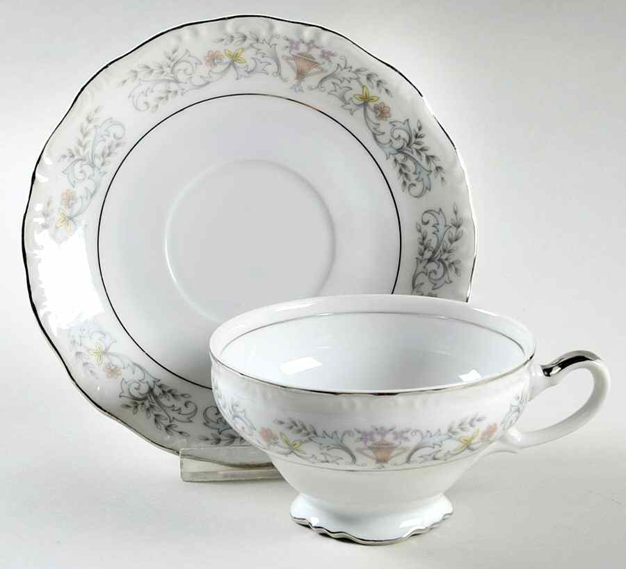 Gotham Footed Cup & Saucer Set by Empress (Japan)-1