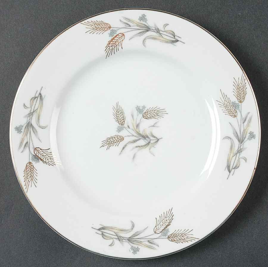 Gold Wheat Bread & Butter Plate by Empress (Japan)-1