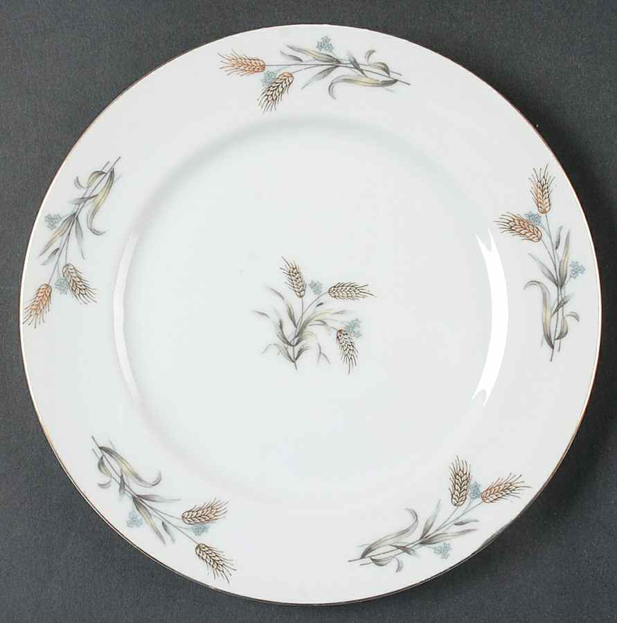 Gold Wheat Salad Plate by Empress (Japan)-1