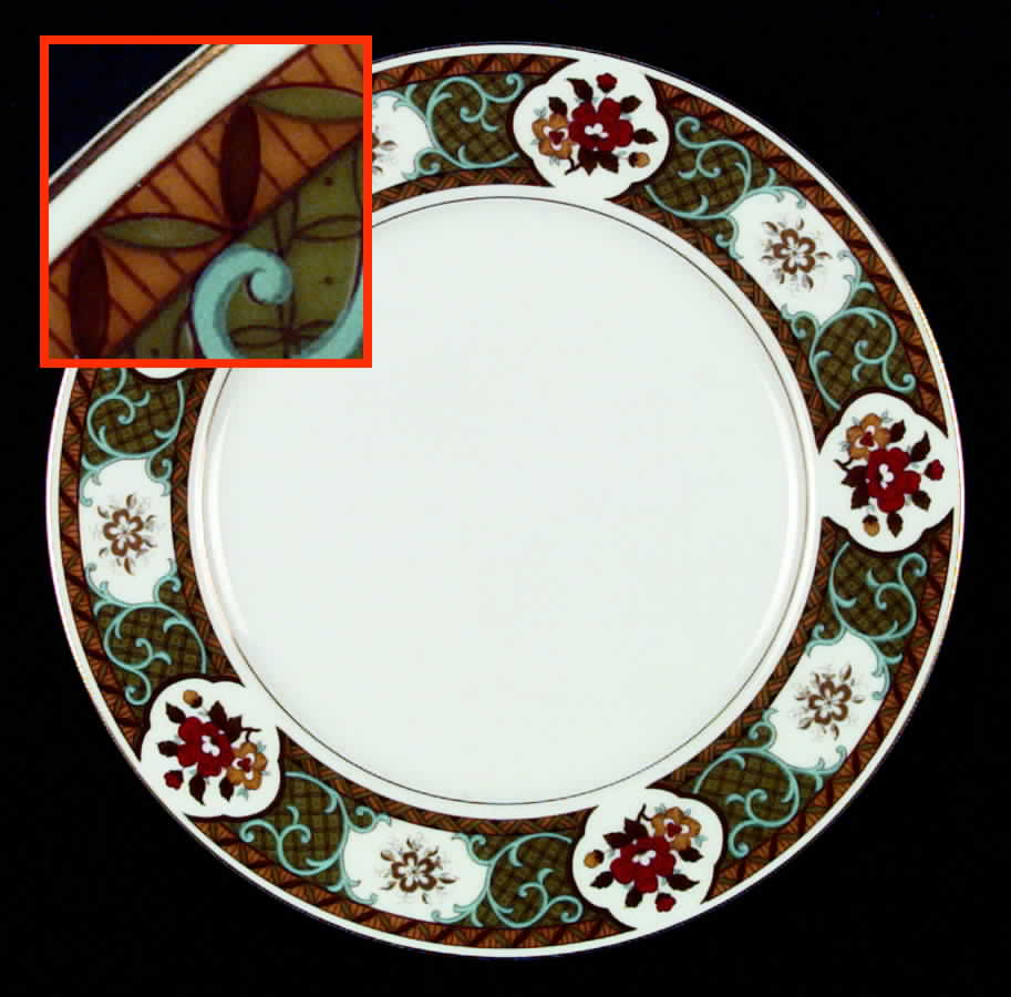 Imari Green Dinner Plate by Empress (Japan)-1