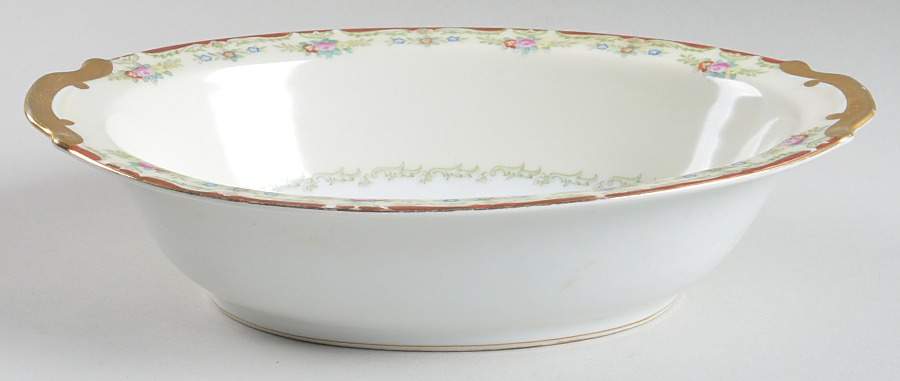 Loraine 10" Oval Vegetable Bowl by Empress (Japan)-1