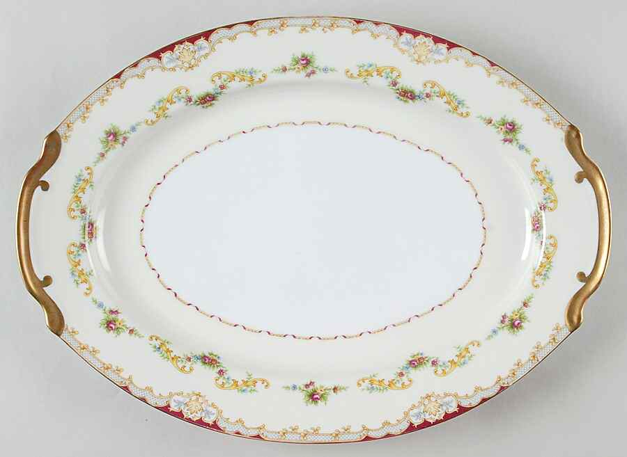 Minuet 14" Oval Serving Platter by Empress (Japan)-1