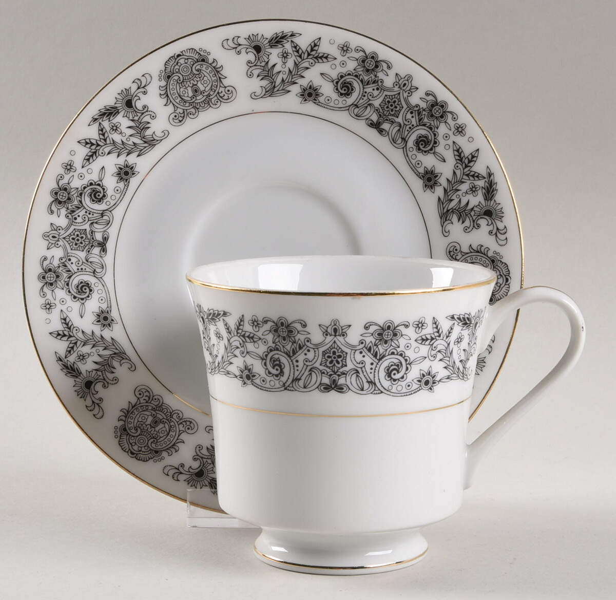 Renaissance Footed Cup & Saucer Set by Empress (Japan)-1