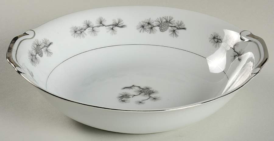 Silver Cone 9" Round Vegetable Bowl by Empress (Japan)-1
