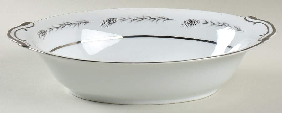 Silver Wheat (810) 10" Oval Vegetable Bowl by Empress (Japan)-1