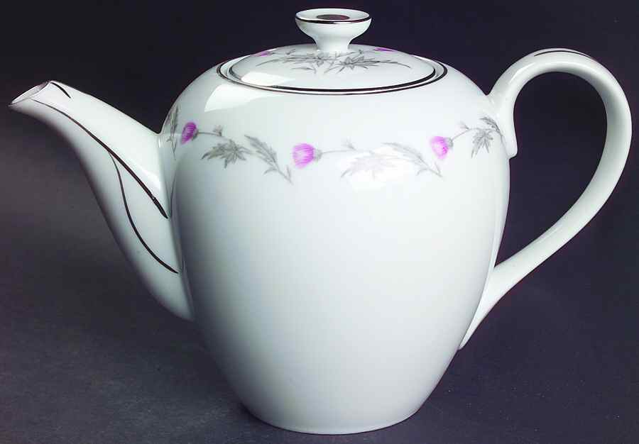Thistle Teapot & Lid by Empress (Japan)-1