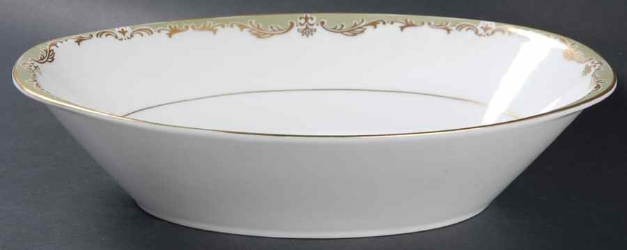 Verde 10" Oval Vegetable Bowl by Empress (Japan)-1