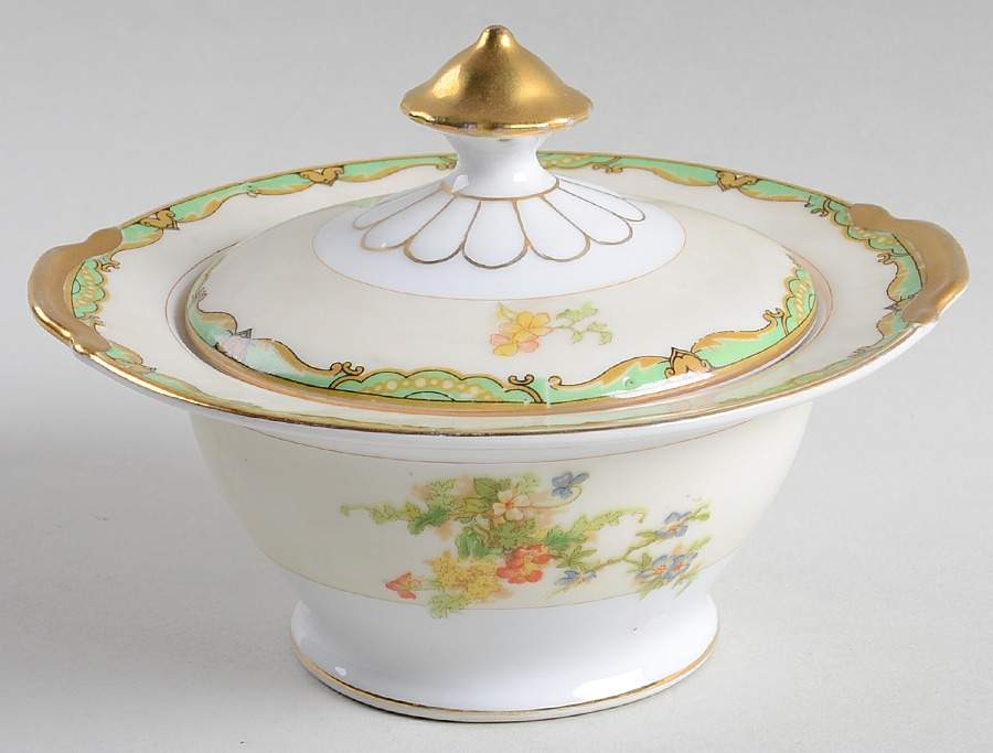 Woodmere Sugar Bowl & Lid by Empress (Japan)-1