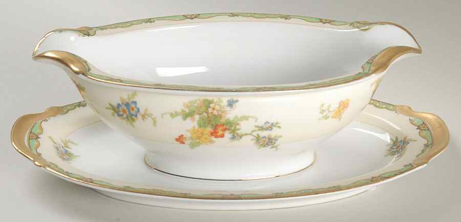 Woodmere Gravy Boat with Attached Underplate by Empress (Japan)-1