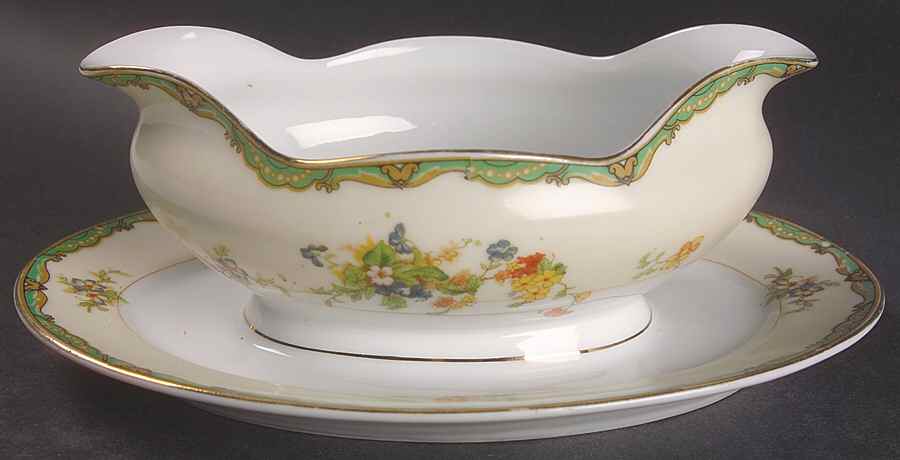Woodmere Gravy Boat with Attached Underplate by Empress (Japan)-1