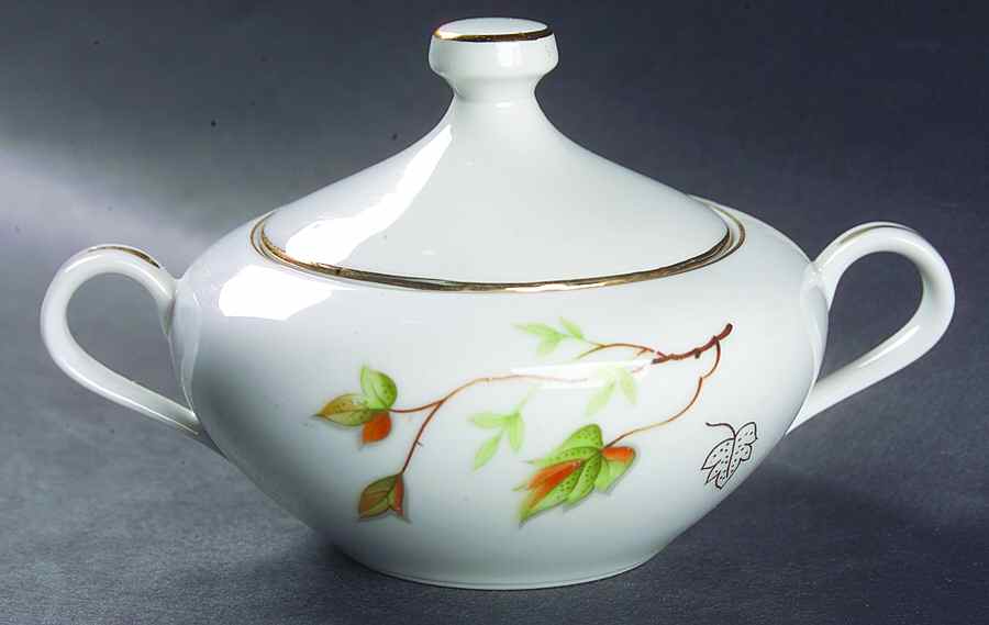 Woodland Sugar Bowl & Lid by Empress (Japan)-1