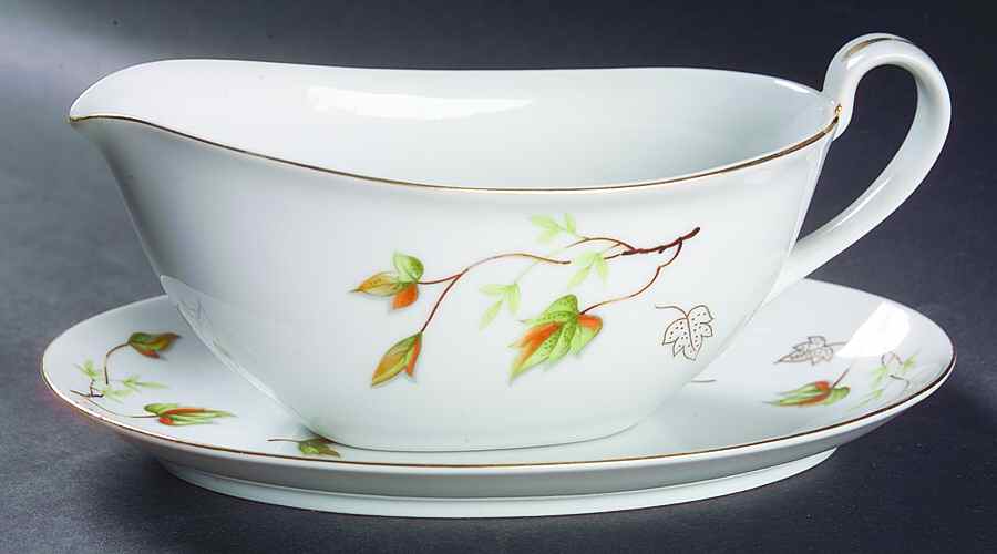 Woodland Gravy Boat & Underplate by Empress (Japan)-1