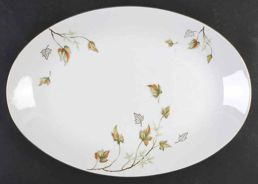 Woodland 14" Oval Serving Platter by Empress (Japan)-1