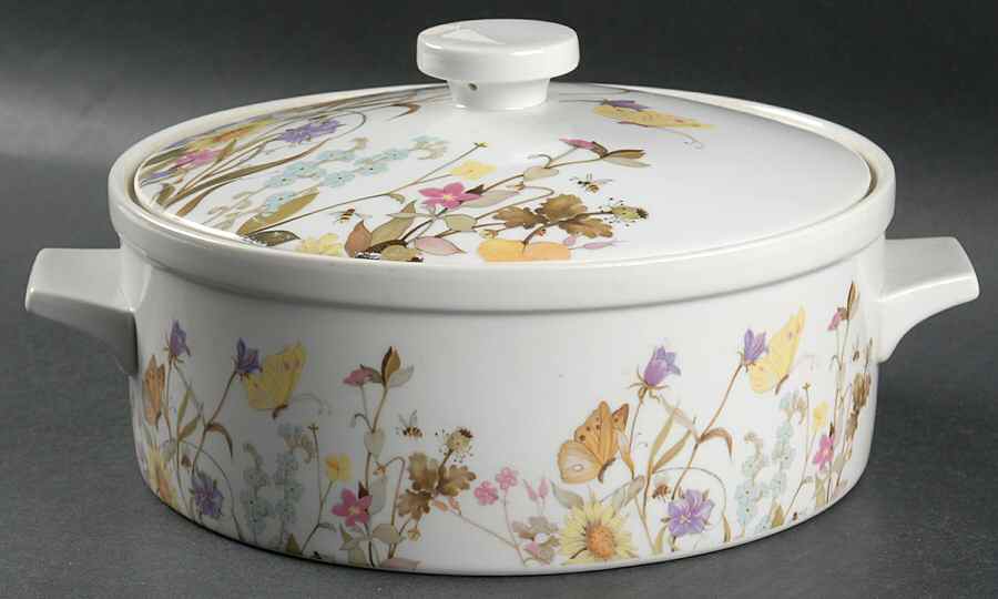 Nature's Garden Society 2 Qt Round Covered Casserole by Enesco-1