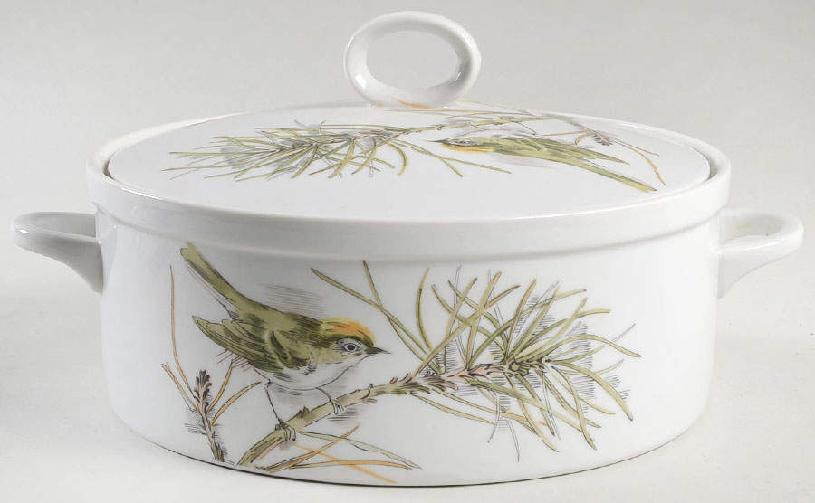 Song Bird 2 Qt Round Covered Casserole by Enesco-1