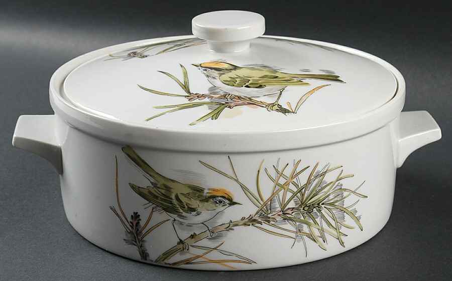 Song Bird 2 Qt Round Covered Casserole by Enesco-1