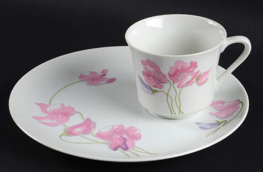 Spring Floral Snack Plate & Cup Set by Enesco-1