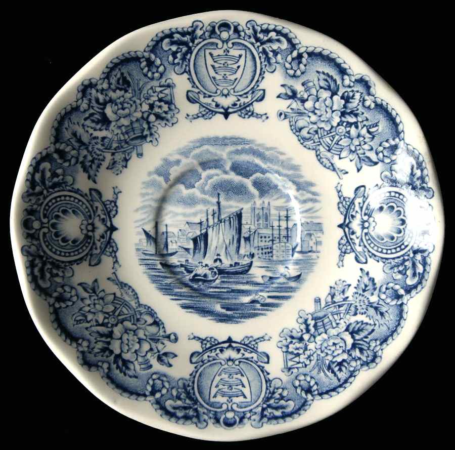 Historical Ports of England Blue Saucer by England-1