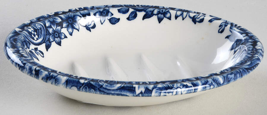 Red River Blue Soap Dish by England-1