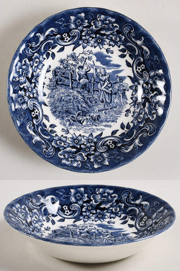 Red River Blue Fruit/Dessert (Sauce) Bowl by England-1