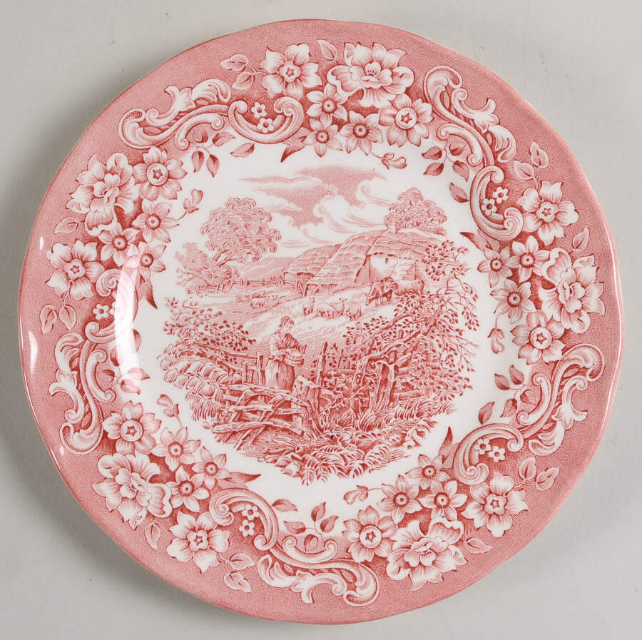 Red River Red Salad Plate by England-1