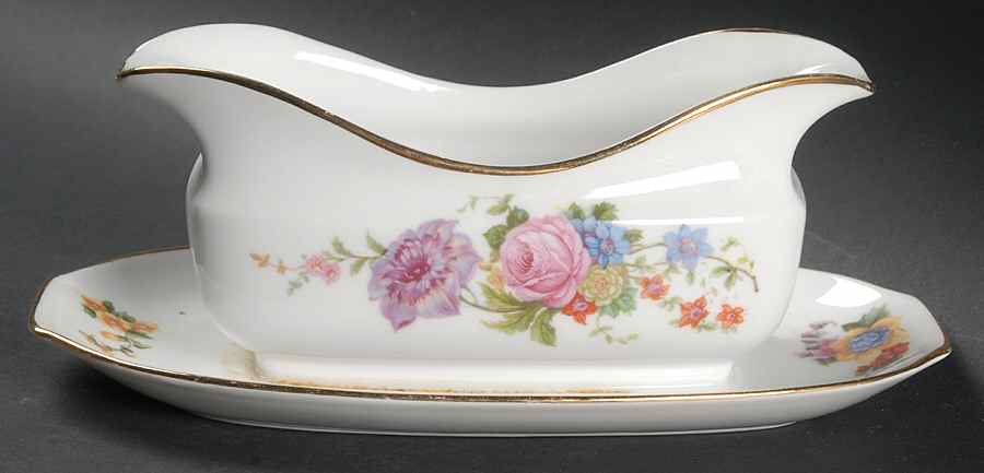 5748 (White Background) Gravy Boat with Attached Underplate by Epiag-1