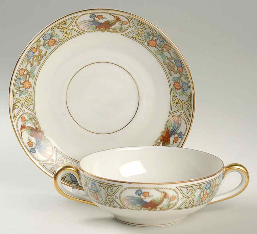 6257 Flat Cream Soup Bowl & Saucer Set by Epiag-1