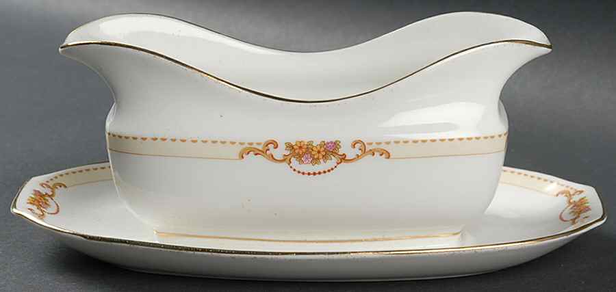 6525 Gravy Boat with Attached Underplate by Epiag-1