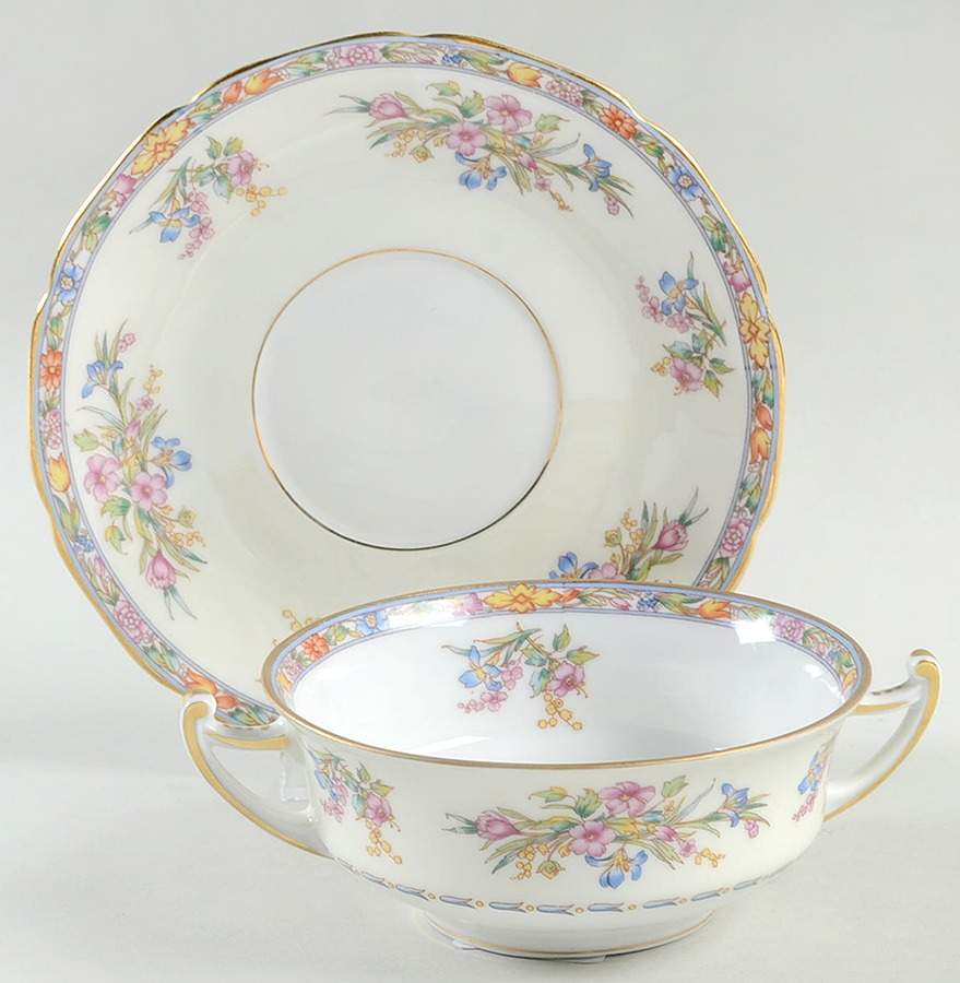 8987 Footed Cream Soup Bowl & Saucer Set by Epiag-1