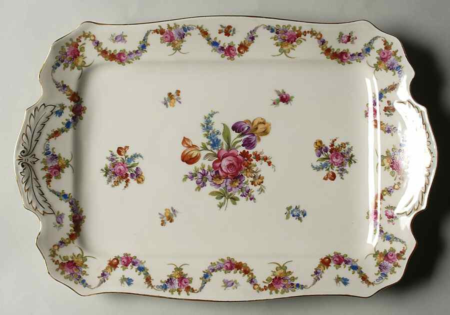 9954-9195 (Cream, Emboss Groove Edge) 14" Rectangular Serving Platter by Epiag-1