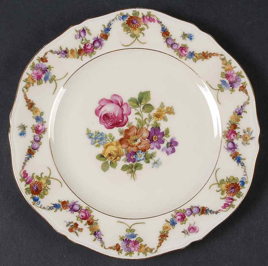 9954-9195 (Cream, Emboss Groove Edge) Salad Plate by Epiag-1