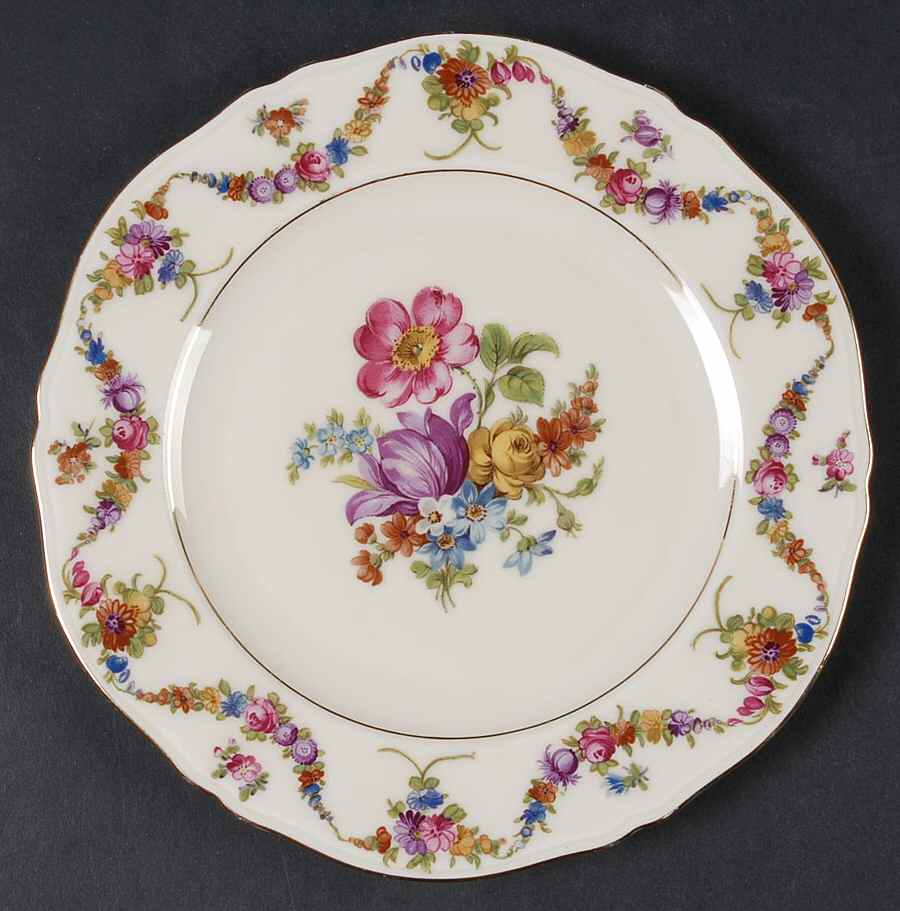 9954-9195 (Cream, Emboss Groove Edge) Salad Plate by Epiag-1