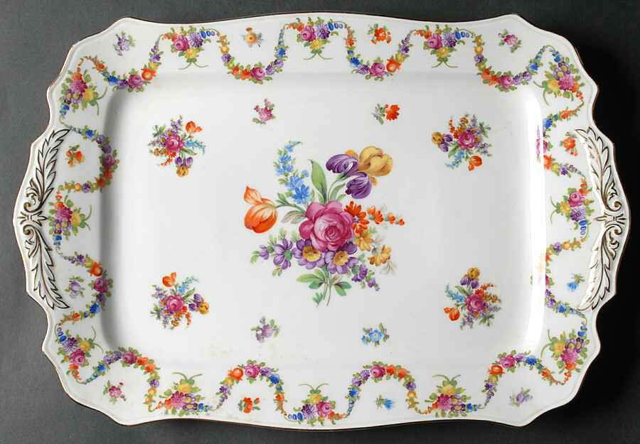 9954-9195 (White, Emboss Groove Edge) 16" Rectangular Serving Platter by Epiag-1