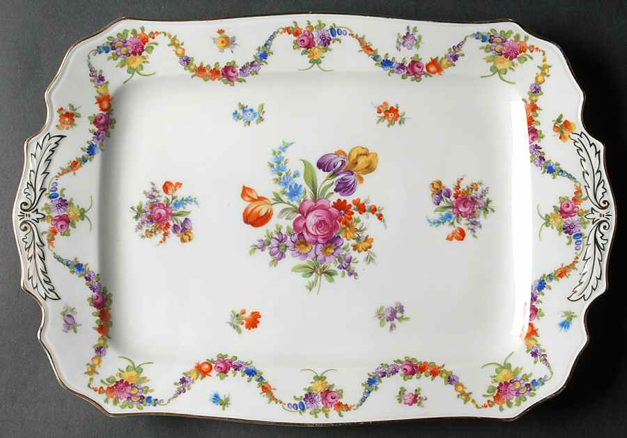 9954-9195 (White, Emboss Groove Edge) 13" Rectangular Serving Platter by Epiag-1
