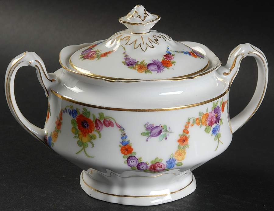 9954-9195 (White, Emboss Groove Edge) Sugar Bowl & Lid by Epiag-1