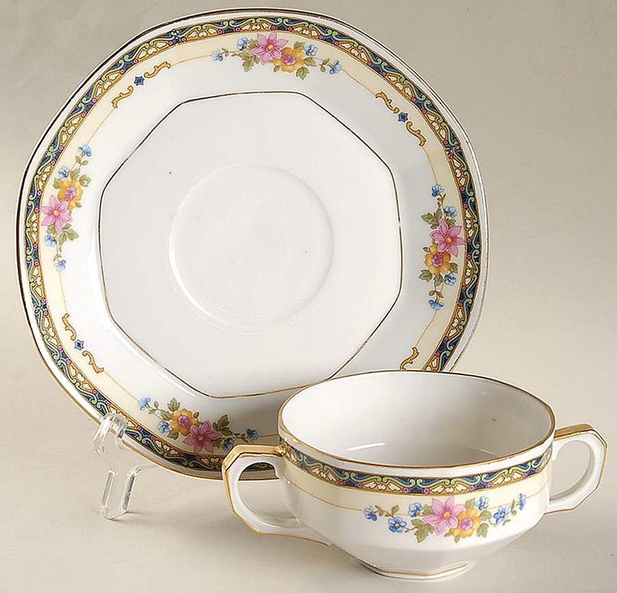 Alameda Flat Cream Soup Bowl & Saucer Set by Epiag-1