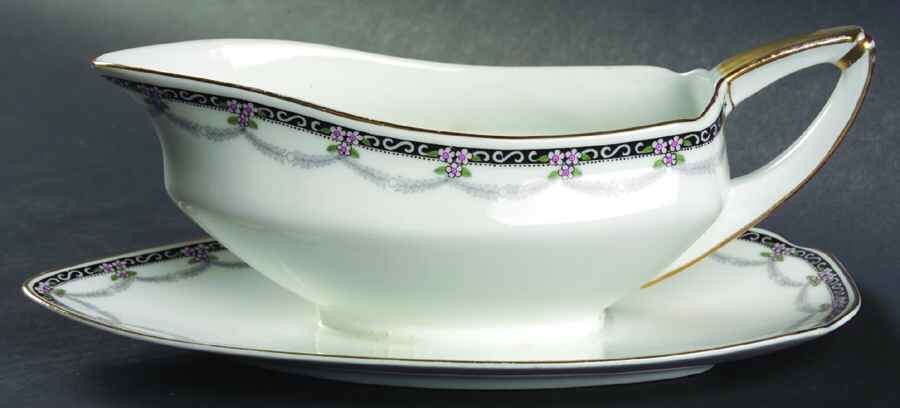 Bellevue Gravy Boat with Attached Underplate by Epiag-1