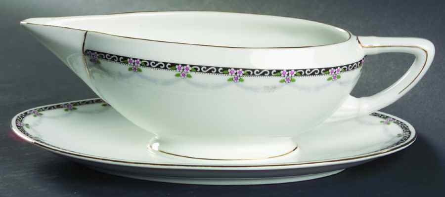 Bellevue Gravy Boat with Attached Underplate by Epiag-1