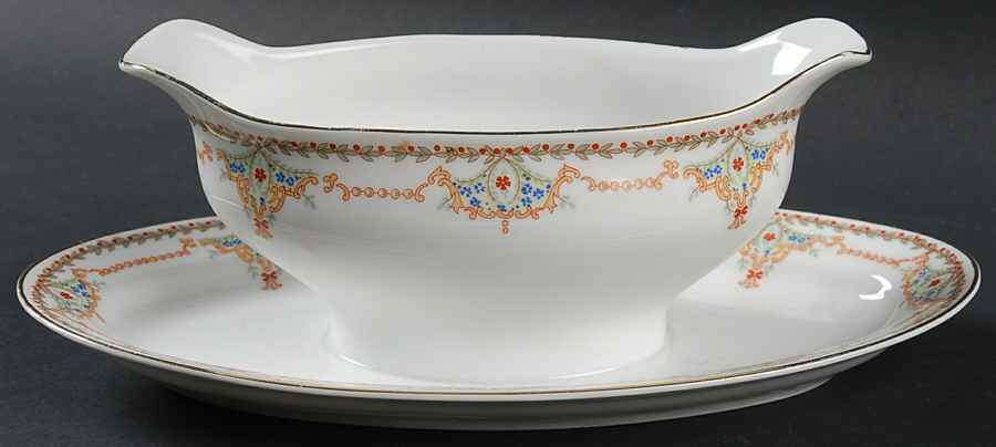 The Cromwell Gravy Boat with Attached Underplate by Epiag-1
