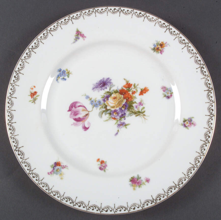 Dresdene (Gold Filigree) Dinner Plate by Epiag-1