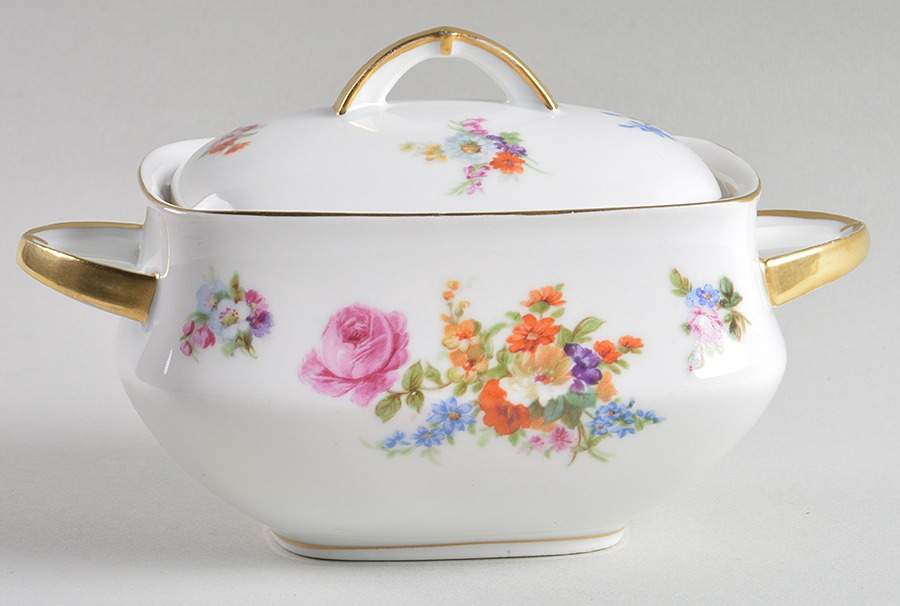 Dresdene (No Gold Filigree) Sugar Bowl & Lid by Epiag-1